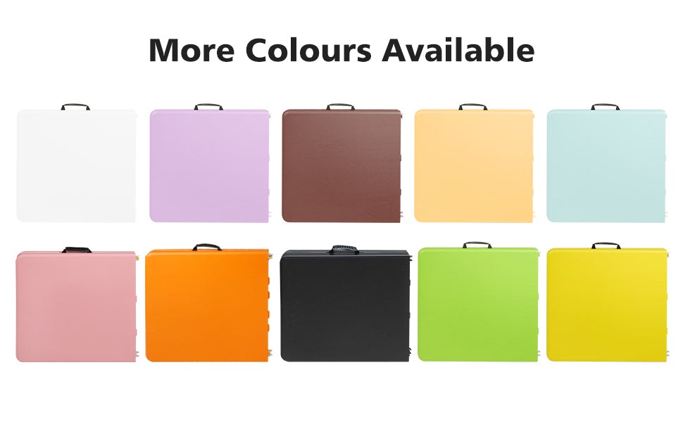 6 FT Folding Table with Carry Handle, Portable Fold-in-Half Plastic Table, Rectangle Foldable Table for Indoor/Outdoor Black