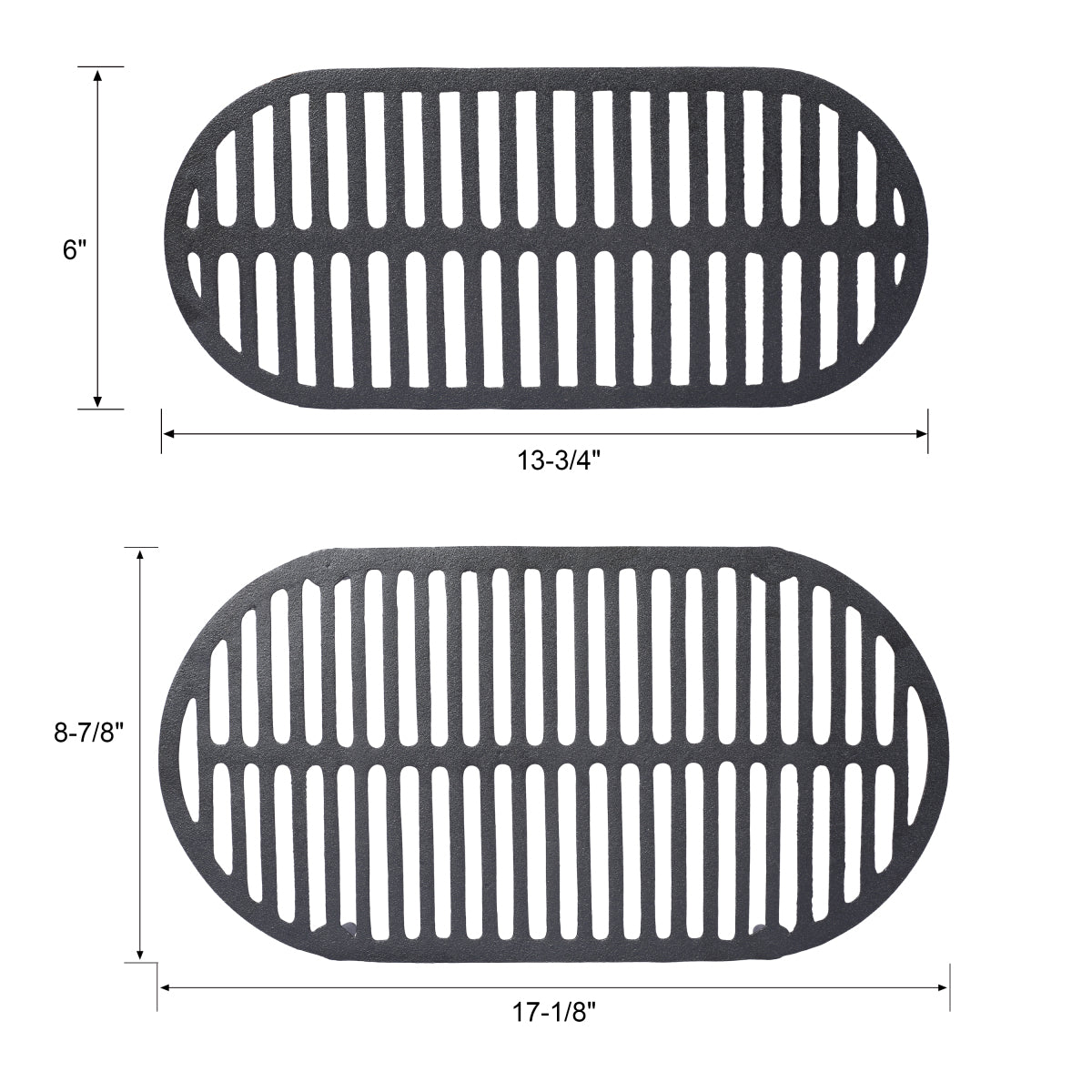 Oval Cast Iron Grill Outdoor, Portable Charcoal Grill and Tabletop Cast Iron Skillet - 100% Cast Iron, Enameled, Durable, Small Charcoal Grill, Camping Stove, Hibachi Grill