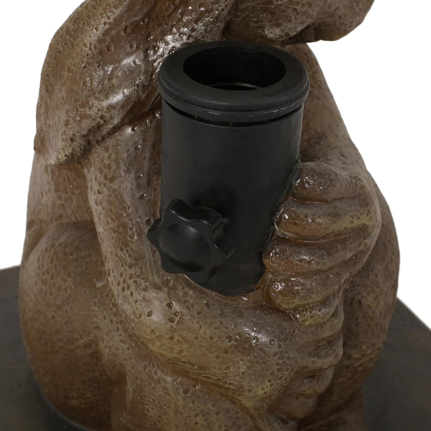 Rabbit Umbrella Base - Lightweight Concrete with Resin Finish, 13.5x13.5x16.25 Inches, Sturdy & Stylish Patio Support for Outdoor Umbrellas