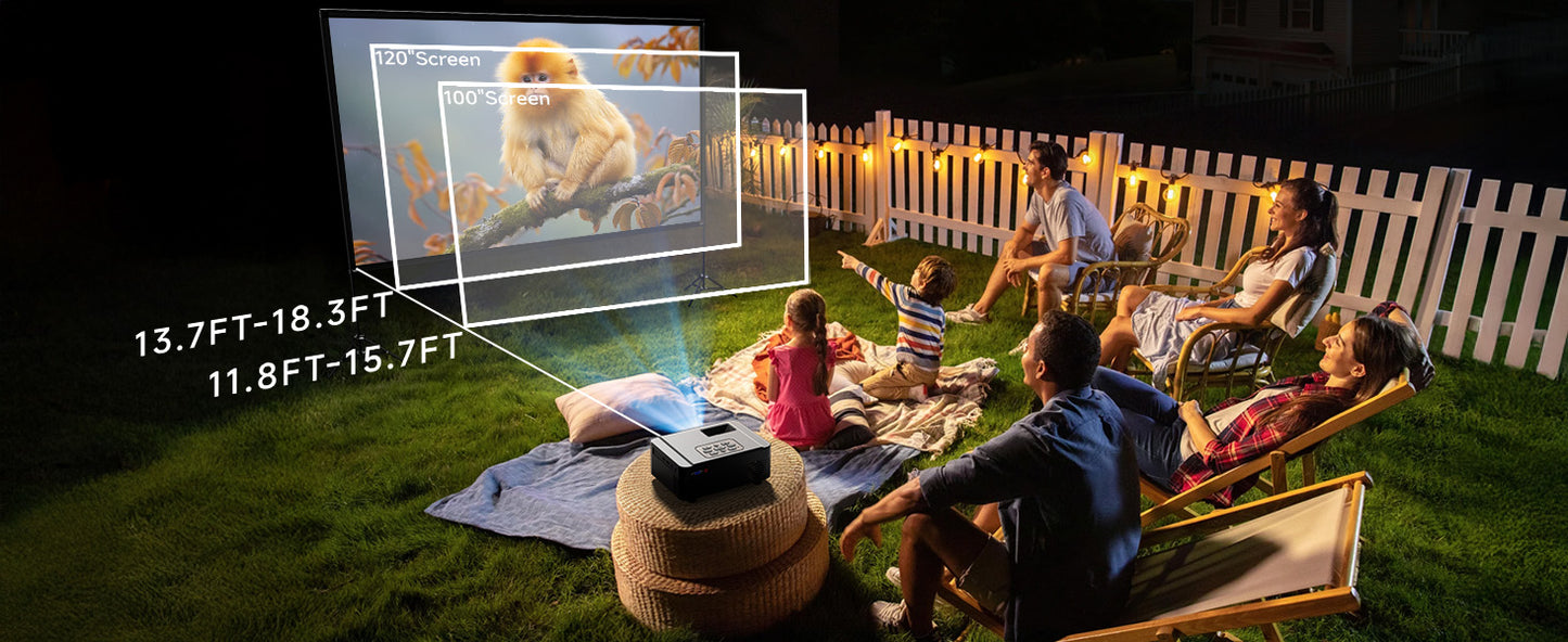 Projector Screen with Stand 100 Inch, 16:9 4K HD Portable Projector Screen Indoor Outdoor, Foldable Wrinkle-Free Movie Screen 160° Front Rear Projection Screen with Carry Bag for Home Movie