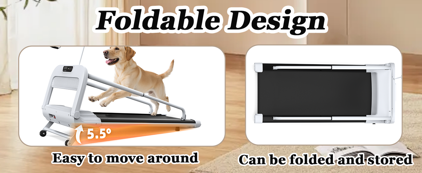 Dog Treadmill for Small and Medium Dogs, Pet Running Machine, Dog Indoor Pacer Treadmill with Remote Control, Dog Pacer Training Pad with LCD Display Screen and Remote