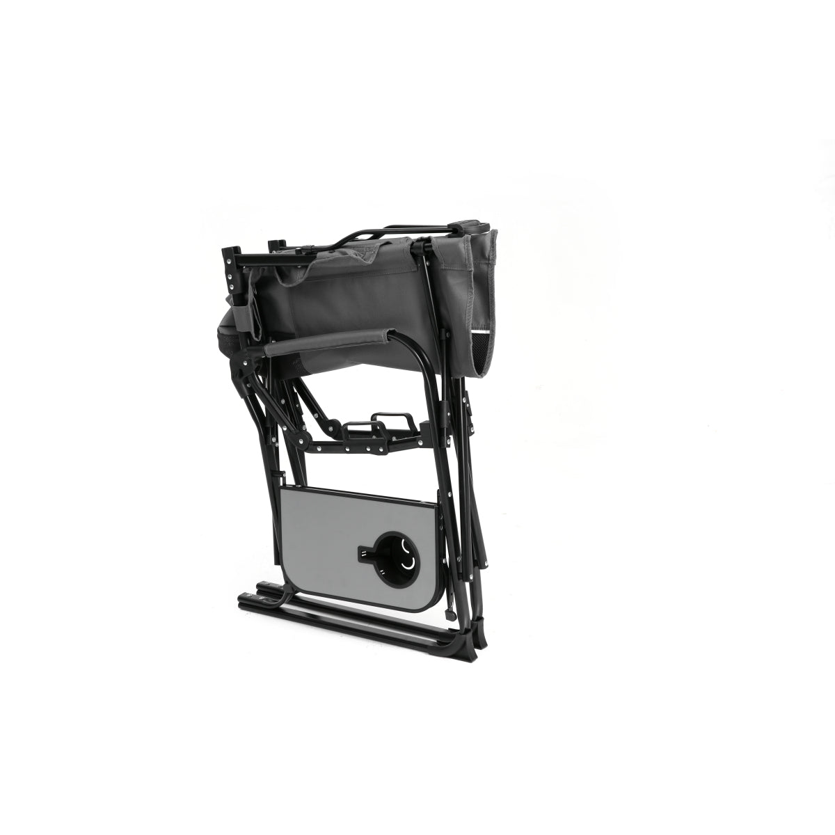 Camping Directors Chair, Heavy Duty,Oversized Portable Folding Chair with Side Table, Pocket for Beach, Fishing,Trip,Picnic,Lawn 
Grey