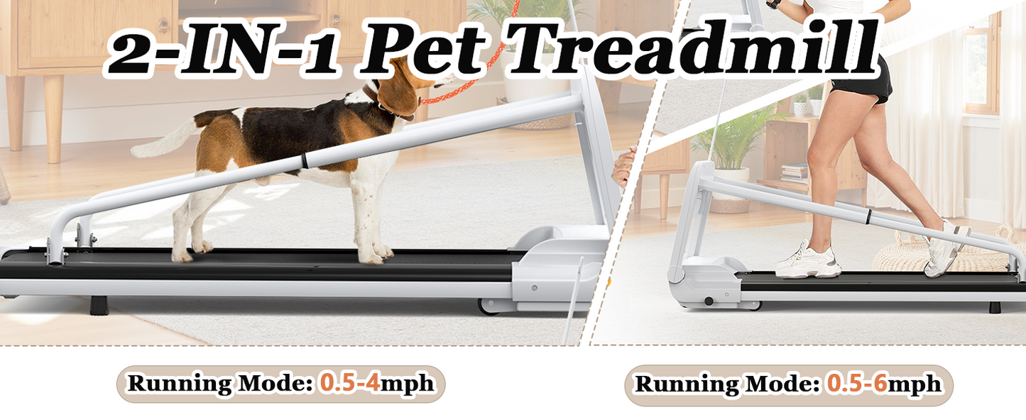 Dog Treadmill for Small and Medium Dogs, Pet Running Machine, Dog Indoor Pacer Treadmill with Remote Control, Dog Pacer Training Pad with LCD Display Screen and Remote