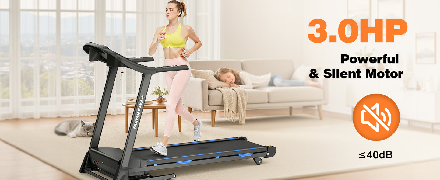 FYC Foldable Treadmill with Auto Incline (0-15°) – 3.5HP Quiet Motor, 400 lb Capacity, Bluetooth Speakers, APP Control, Shock Absorption, LCD Display & Heart Rate Monitor – Folding Treadmill for Home