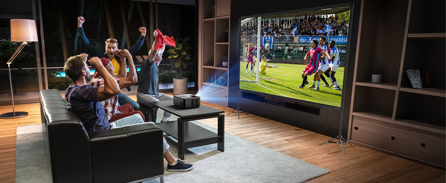 Projector Screen with Stand 100 Inch, 16:9 4K HD Portable Projector Screen Indoor Outdoor, Foldable Wrinkle-Free Movie Screen 160° Front Rear Projection Screen with Carry Bag for Home Movie