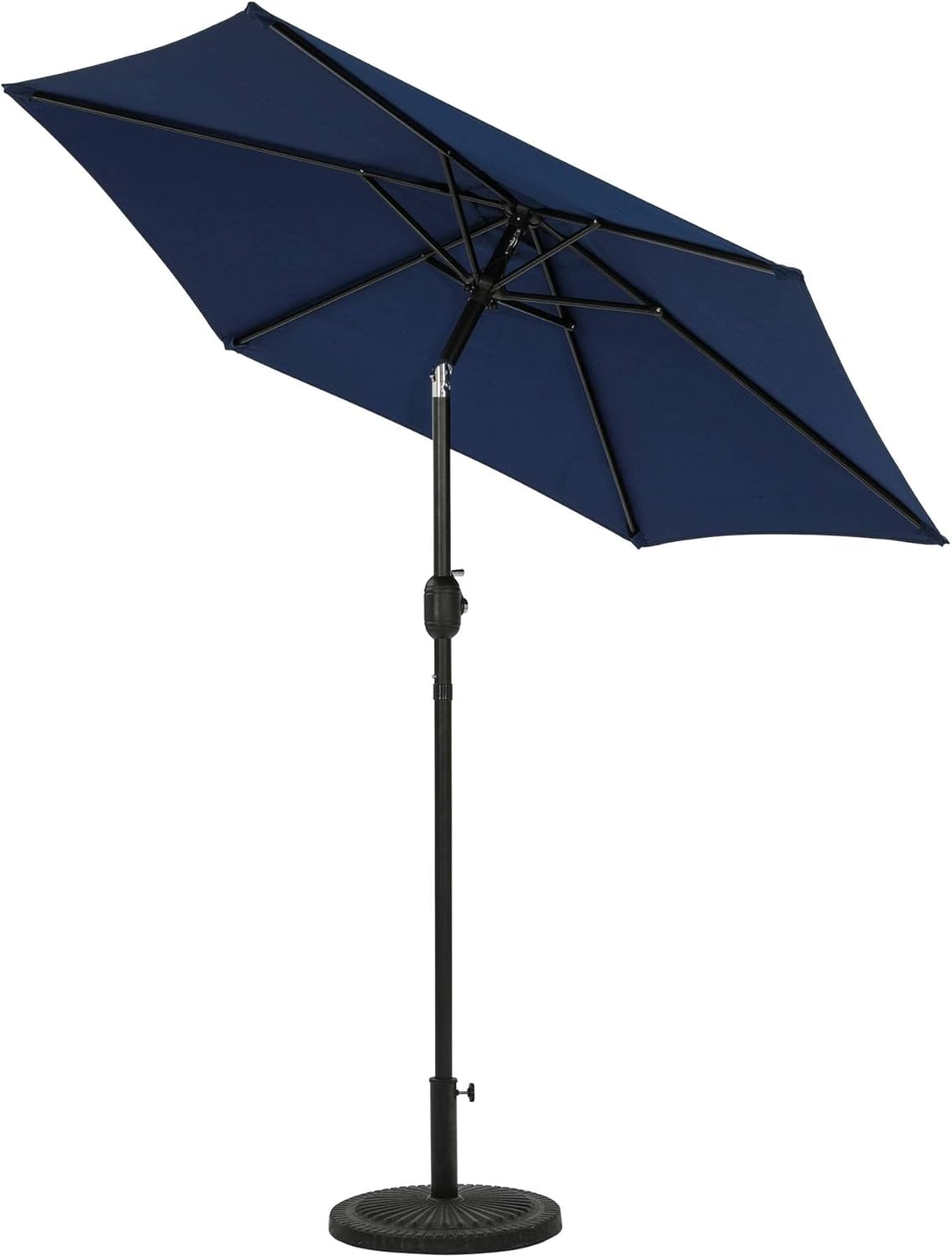 Blue Wave NU6828 Bistro 7.5-ft Hexagon Navy Blue-Polyester Canopy Market Umbrella
