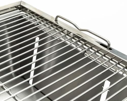 Folded portable BBQ outdoor charcoal barbecue set for picnic patio camping