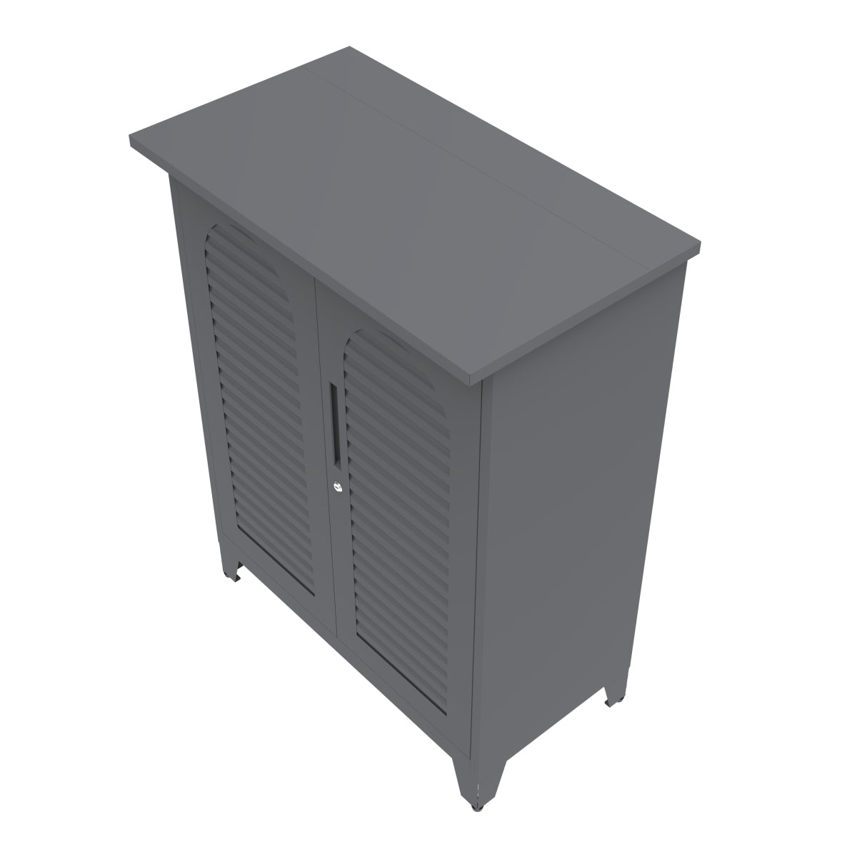 47'' Tall Metal Tool Storage Cabinet, with Ample Storage Space for Garage,Warehouse,Garden,Office, Living Room,Bathroom,Utility Room ( Slate )