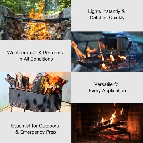 40 Lbs Fatwood Fire Starter Sticks, 100% Natural Pine Kindling Wood, Pine Firewood Firestarter for Campfire, Stove, Fireplace, Bonfires, Grill, Long-Lasting, Quick Ignition (40 LBS)
