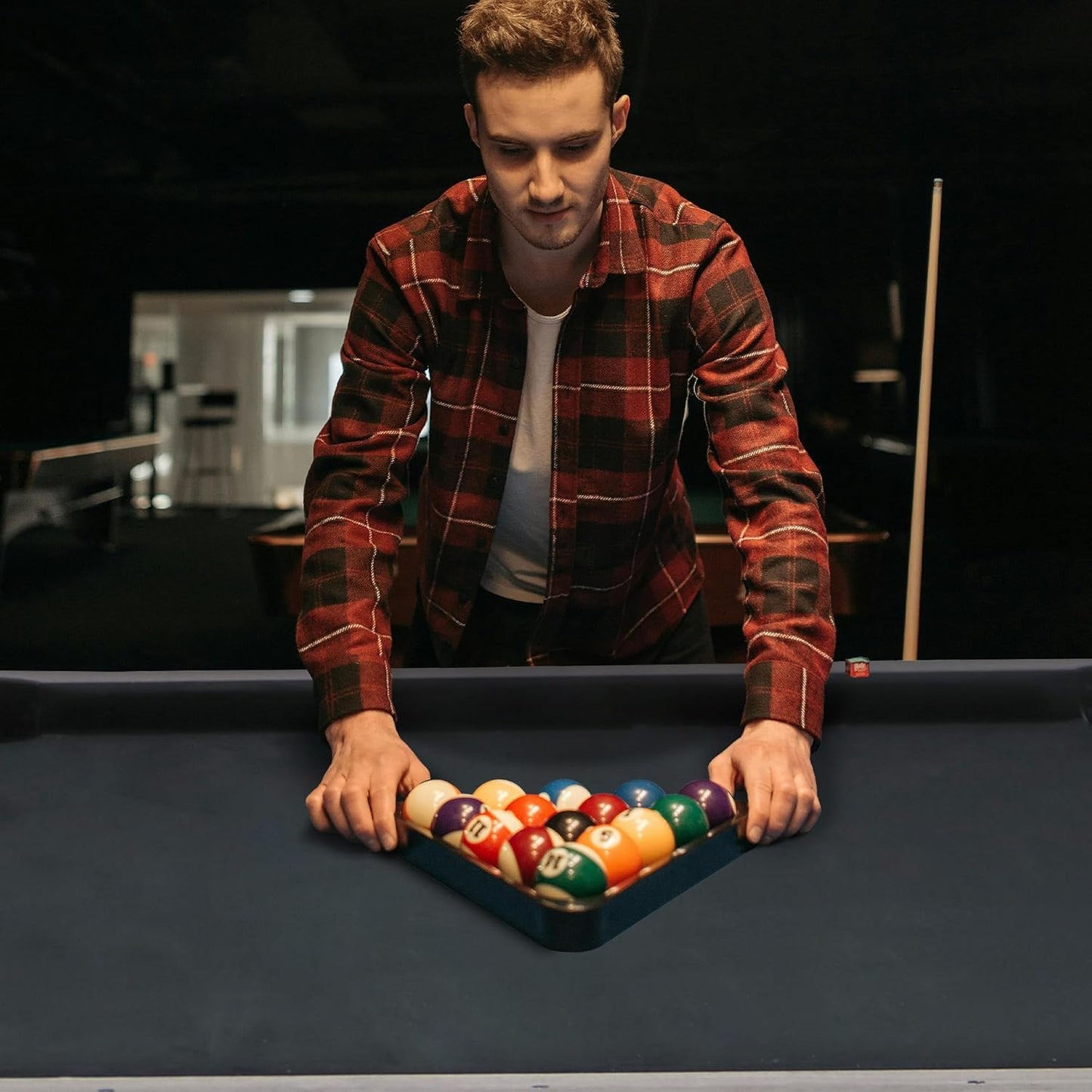 84" Pool Table, 7 FT Billiard Tables with 2 Cue Sticks, Billiard Balls, Cues, Cleaning Brush,Stable Legs,Modern Billiards Table,Black Cloth, Rustic Grey,84.1" L x 46.5" W x 32" H