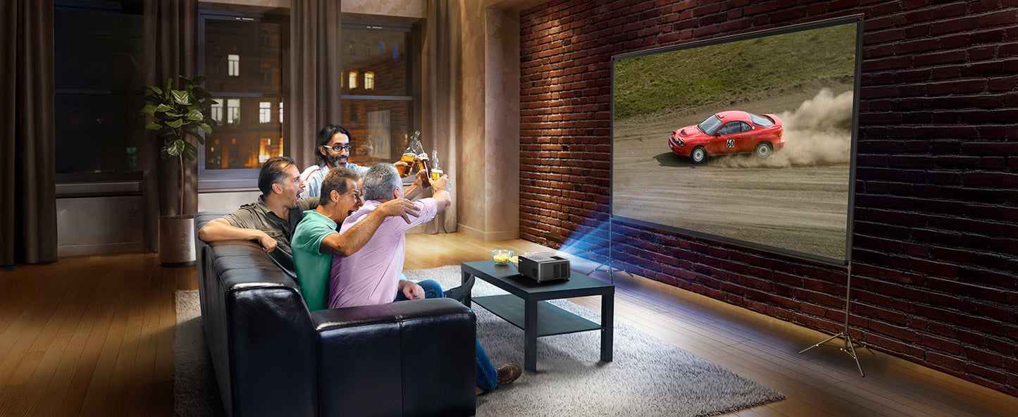 Projector Screen with Stand 100 Inch, 16:9 4K HD Portable Projector Screen Indoor Outdoor, Foldable Wrinkle-Free Movie Screen 160° Front Rear Projection Screen with Carry Bag for Home Movie