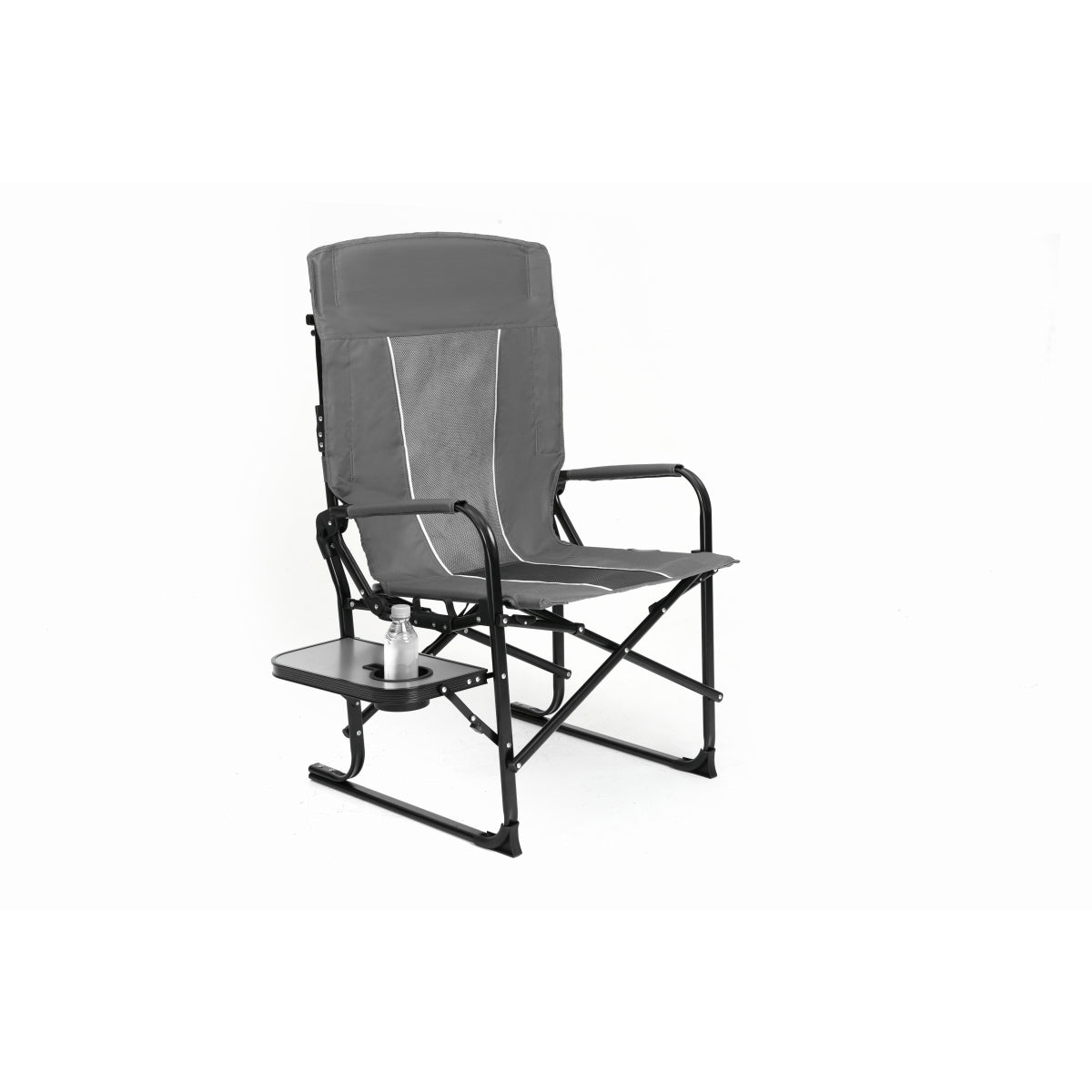 Camping Directors Chair, Heavy Duty,Oversized Portable Folding Chair with Side Table, Pocket for Beach, Fishing,Trip,Picnic,Lawn 
Grey