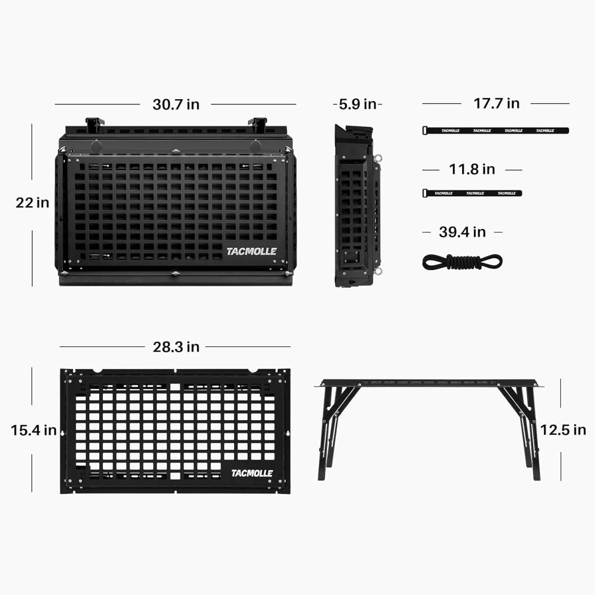 Rear Side Window Storage Box,  Modular Storage MOLLE Panel for Tools MOLLE Accessories, Rear Window Storage Panel Kit Storage Box with Lock Fits for Jeep Wrangler JL 2018-2024