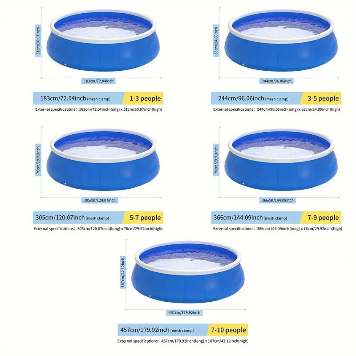 Inflatable swimming pool305*76 butterfly inflatable coil mesh pool