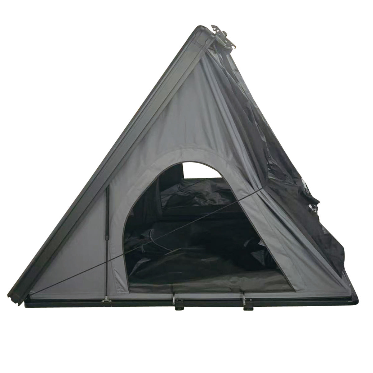 Thin And Light Version Rooftop Tent Hard Shell - Aluminium Roof Top Tent,With Tri-Color LED Strip Light & 1.97" Thick memory foam mattress,for Car SUV Truck Camping   WL