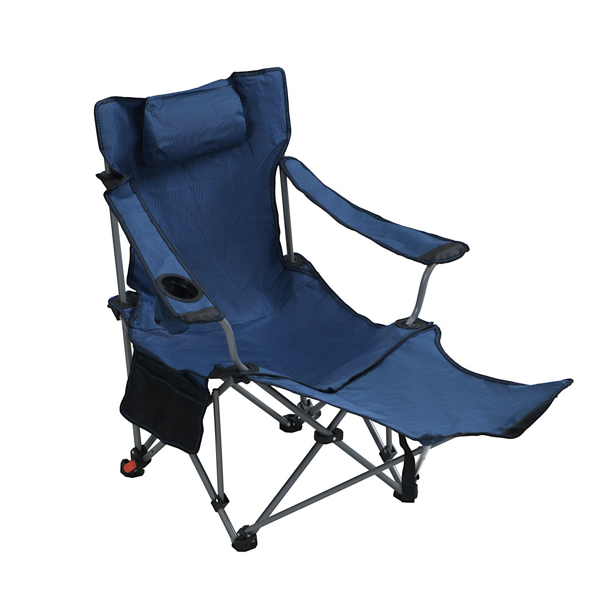 Outdoor Camping Chairs Folding/Portable/Adjustable reclining chair(Three-level adjustment), Side Pockets & Cup Holder,Carry Bag,Dark Blue    RR