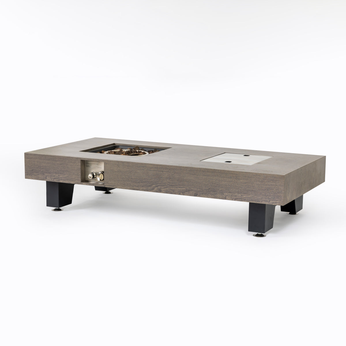 54_inch  Iron Fire Pit with Ice Bucket Design