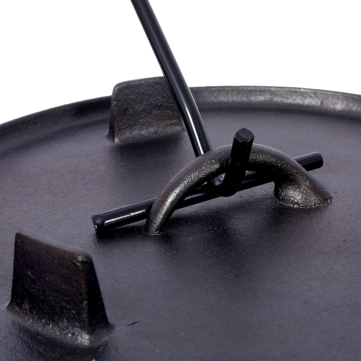 Pre-Seasoned Cast Iron Dutch Oven with Skillet Lid for Camping Outdoor Cooking BBQ Baking 12 Quart Versatile Design Easy Carry Handle Safety Features Ideal for Family Gatherings