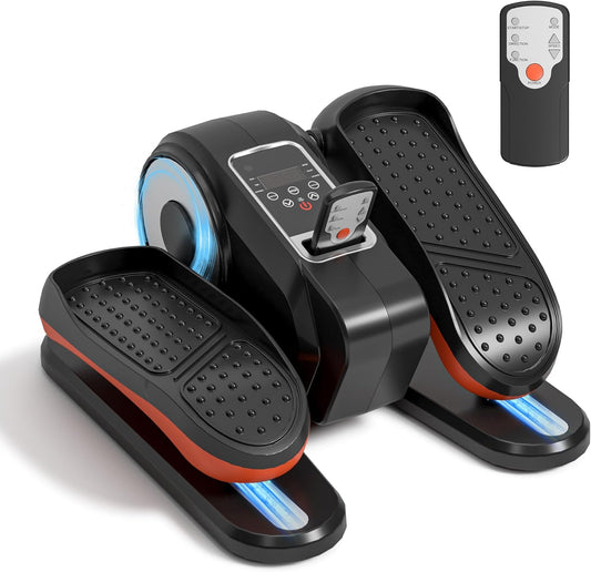 Under Desk Elliptical Machine for Seniors – Compact, Quiet & Portable Mini Leg Pedal Exerciser with Adjustable Speed and LED Display for Home and Office Workouts