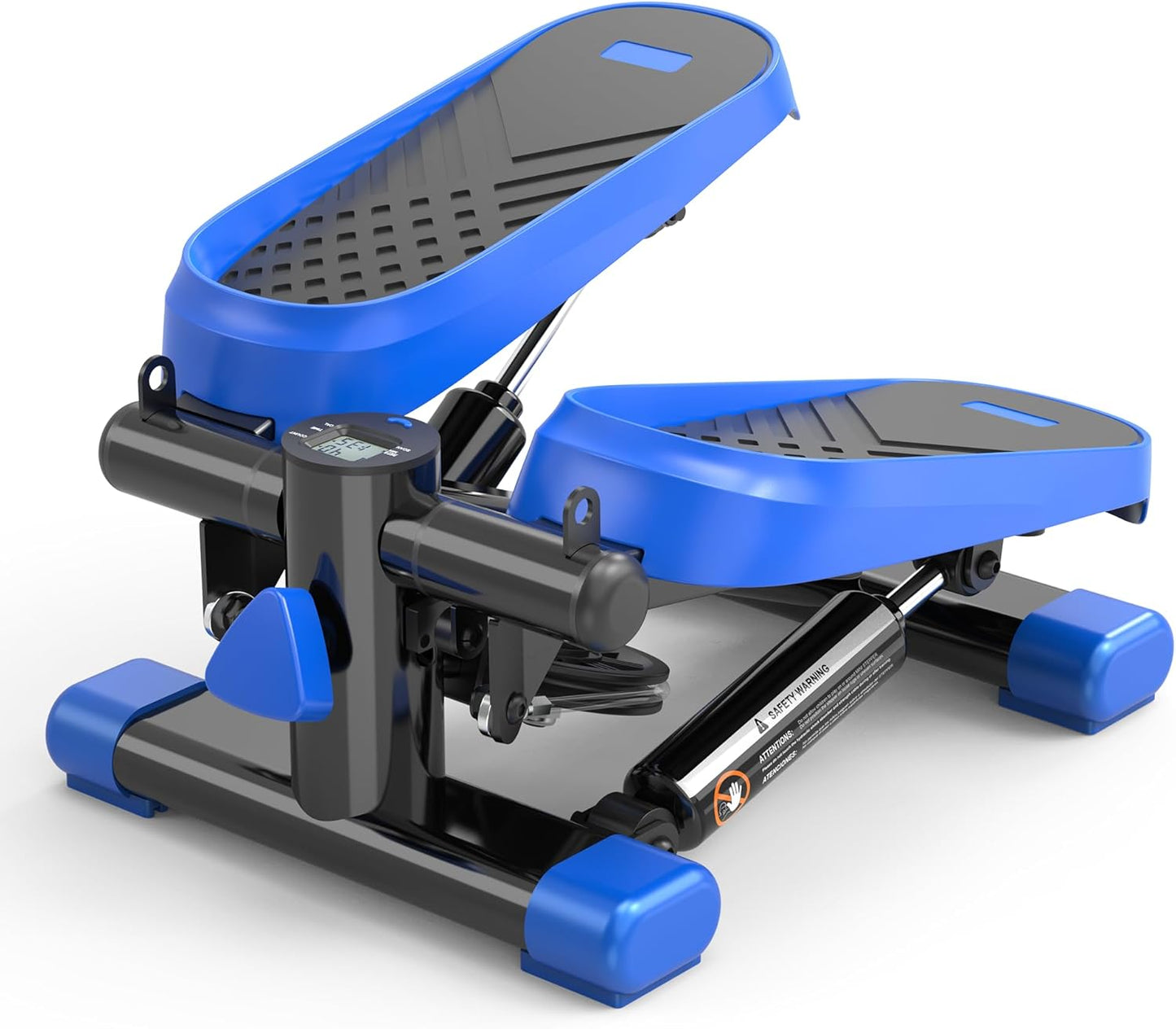 Mini Stepper for Exercise at Home, Portable Stair Stepper with Resistance Bands, 330LBS Capacity Stair Step Workout Machine with LCD Monitor for Fullbody Cardio Workout