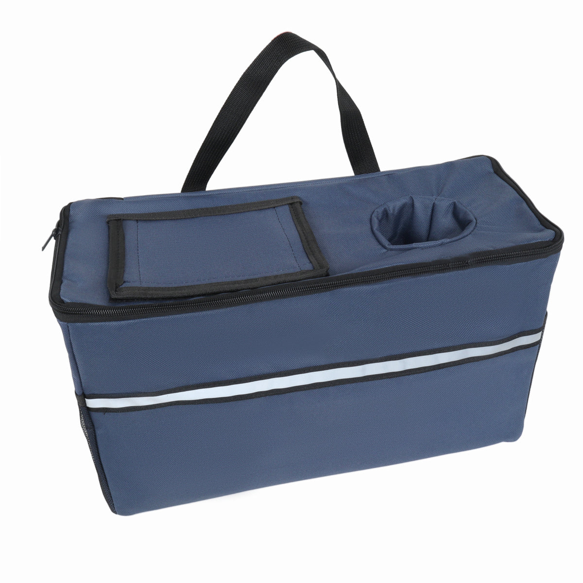 3-in-1 Folding Wagon Cart with Bench Seat & Storage, patent protection- Includes 1 ice pack, 500lbs Heavy-Duty, 180L Capacity All-Terrain Wheels for Camping, Beach, Sports, Garden, dark blue