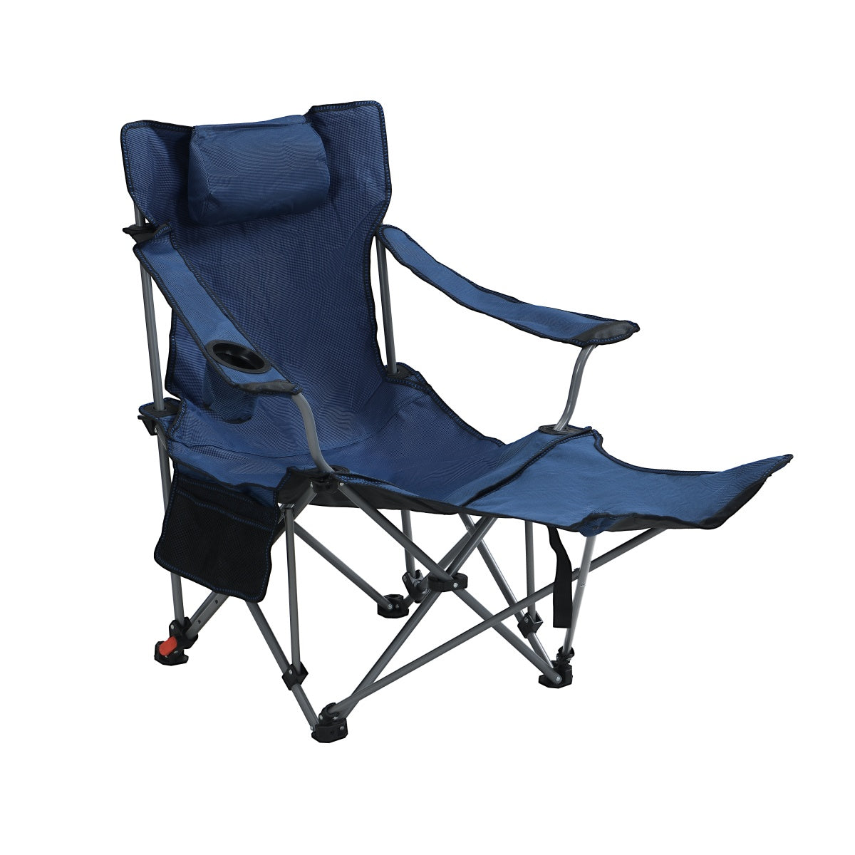Outdoor Camping Chairs Folding/Portable/Adjustable reclining chair(Three-level adjustment), Side Pockets & Cup Holder,Carry Bag,Dark Blue    RR