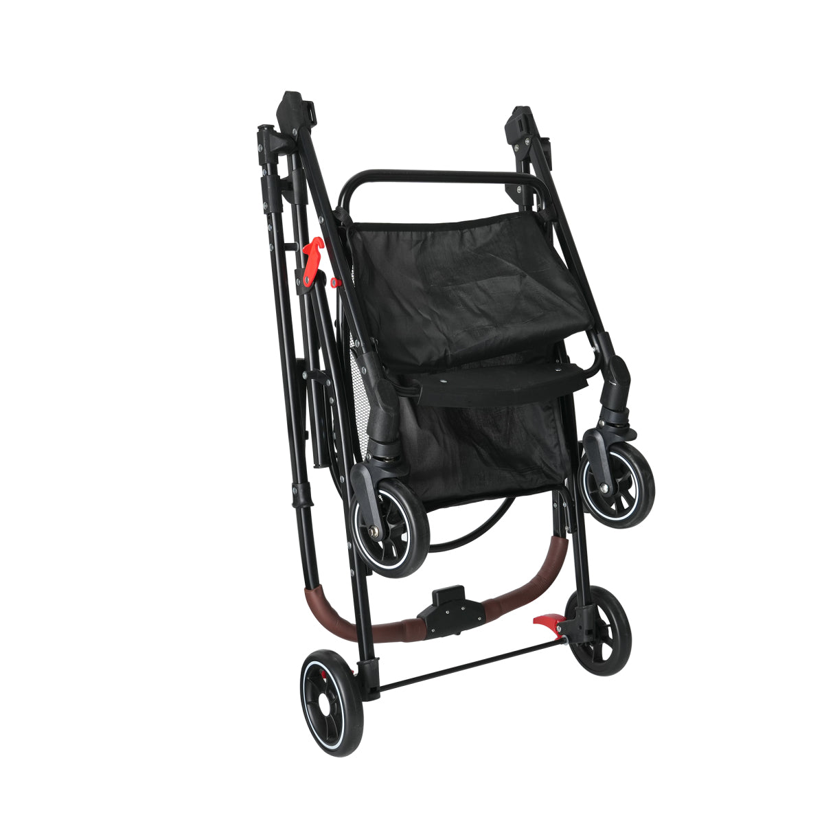 4-Wheel Foldable Pet Stroller for Dogs & Cats  360° Rotating Wheels, Separable Carrier & Travel Bag for Small Animals
