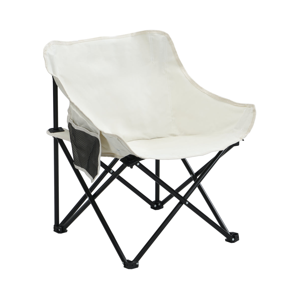2PCS Outdoor Camping Chairs Folding/Portable, Carry Bag ,Beige