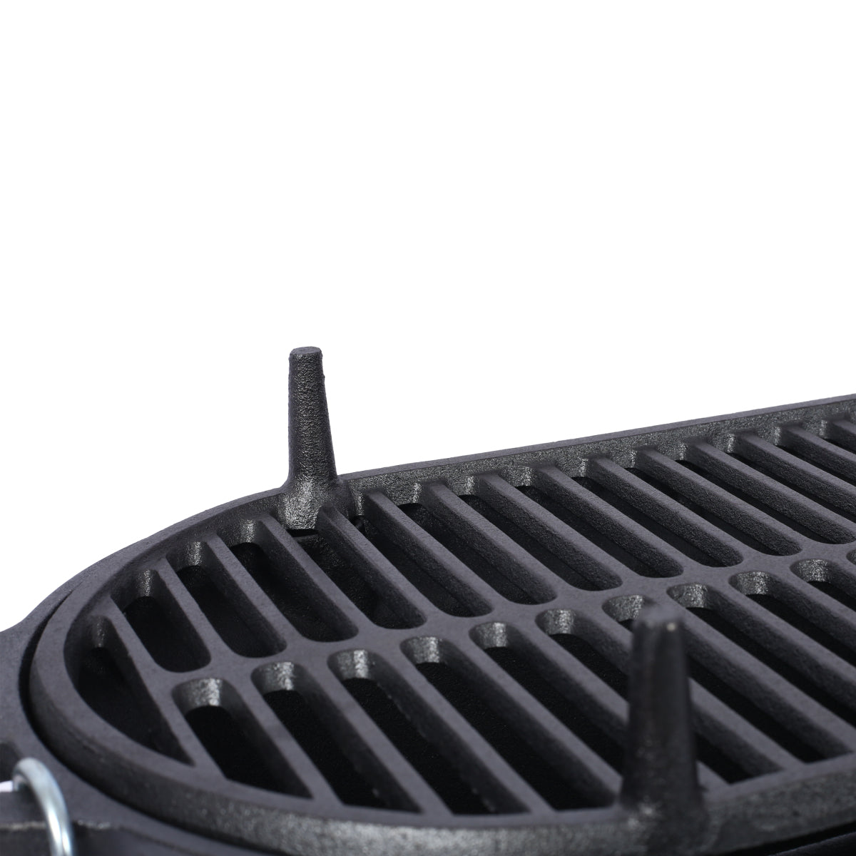 Oval Cast Iron Grill Outdoor, Portable Charcoal Grill and Tabletop Cast Iron Skillet - 100% Cast Iron, Enameled, Durable, Small Charcoal Grill, Camping Stove, Hibachi Grill