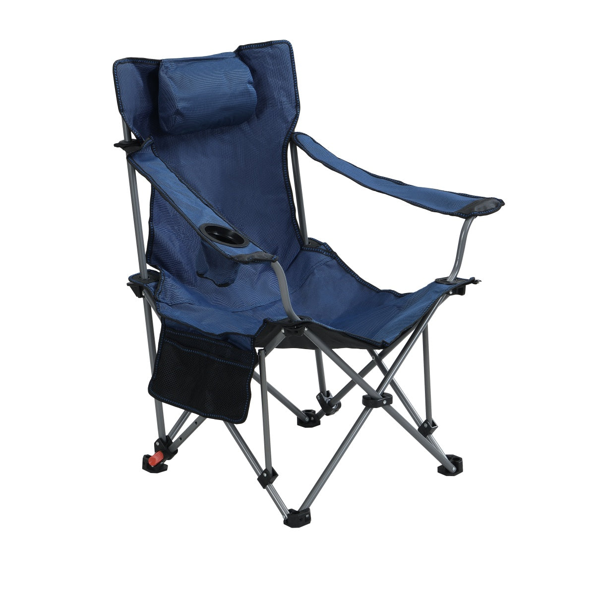 Outdoor Camping Chairs Folding/Portable/Adjustable reclining chair(Three-level adjustment), Side Pockets & Cup Holder,Carry Bag,Dark Blue    RR