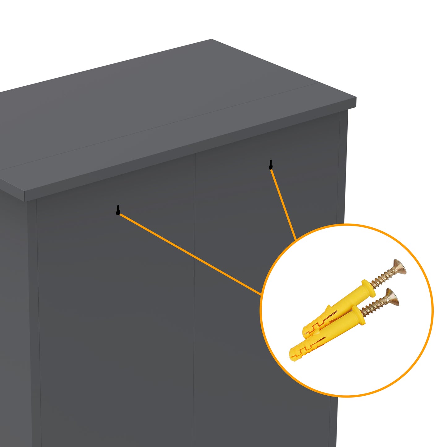 47'' Tall Metal Tool Storage Cabinet, with Ample Storage Space for Garage,Warehouse,Garden,Office, Living Room,Bathroom,Utility Room ( Slate )
