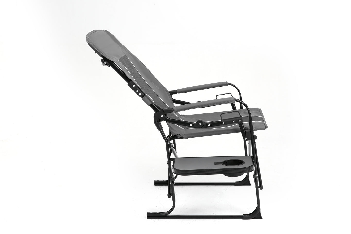 Camping Directors Chair, Heavy Duty,Oversized Portable Folding Chair with Side Table, Pocket for Beach, Fishing,Trip,Picnic,Lawn 
Grey