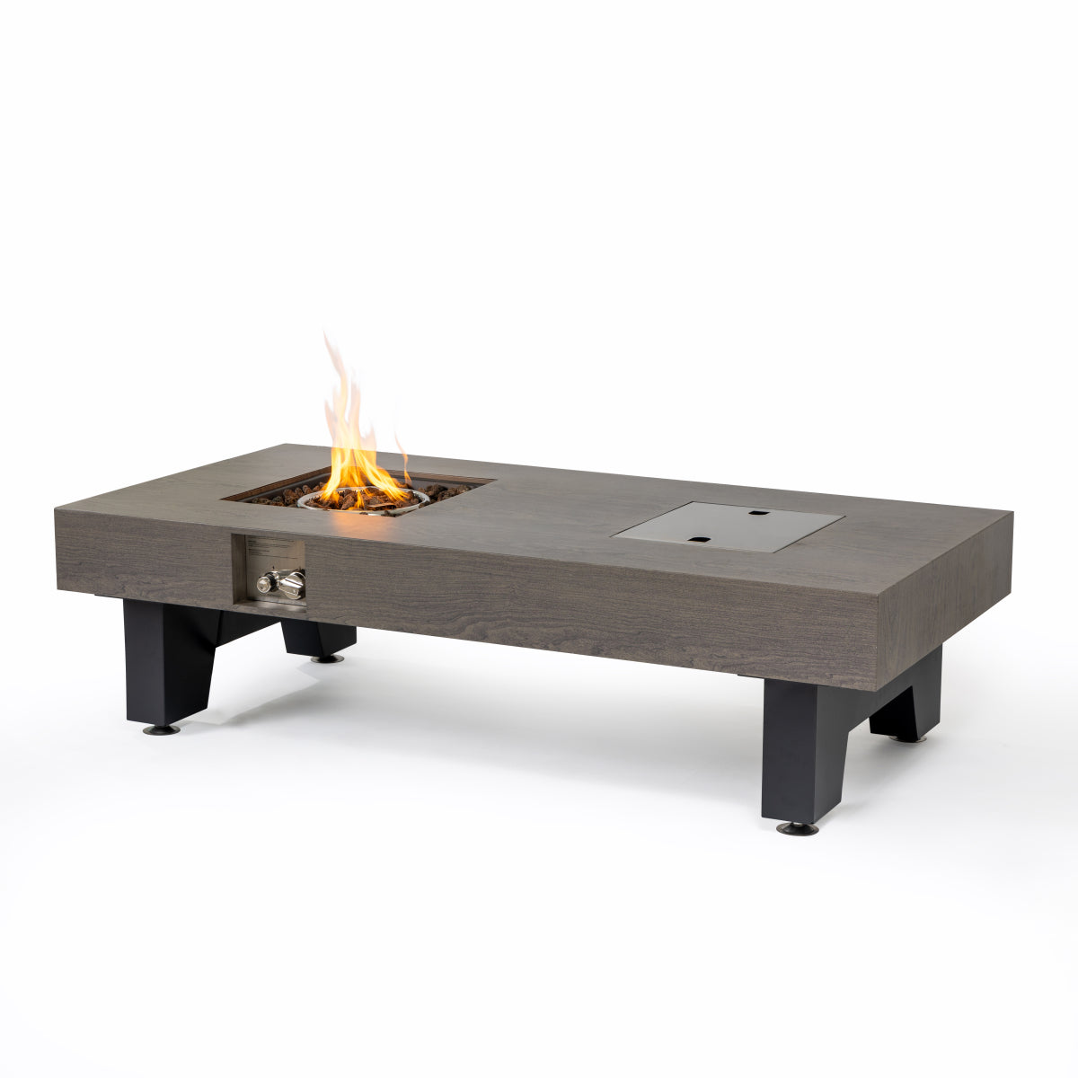 54_inch  Iron Fire Pit with Ice Bucket Design
