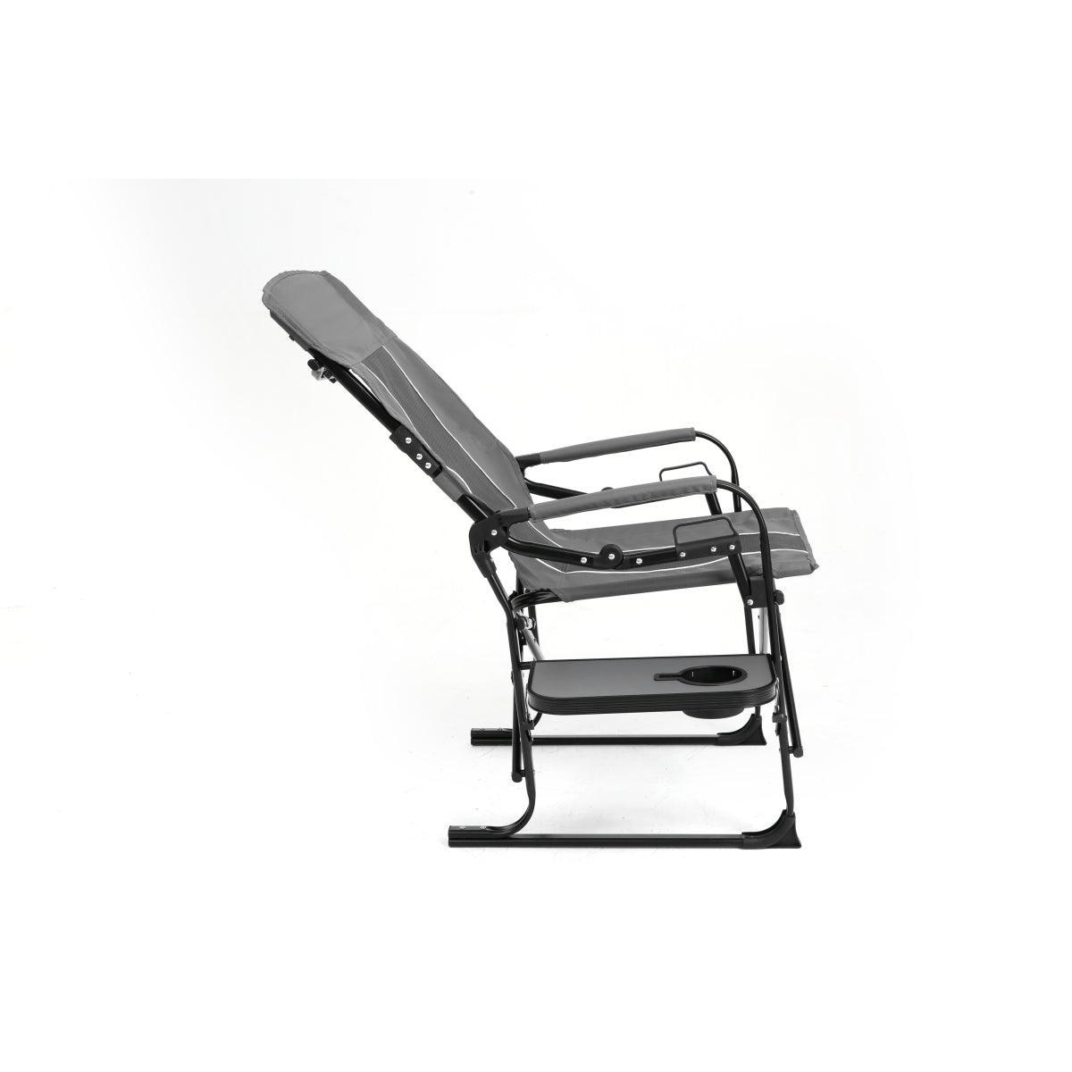 Camping Directors Chair, Heavy Duty,Oversized Portable Folding Chair with Side Table, Pocket for Beach, Fishing,Trip,Picnic,Lawn 
Grey
