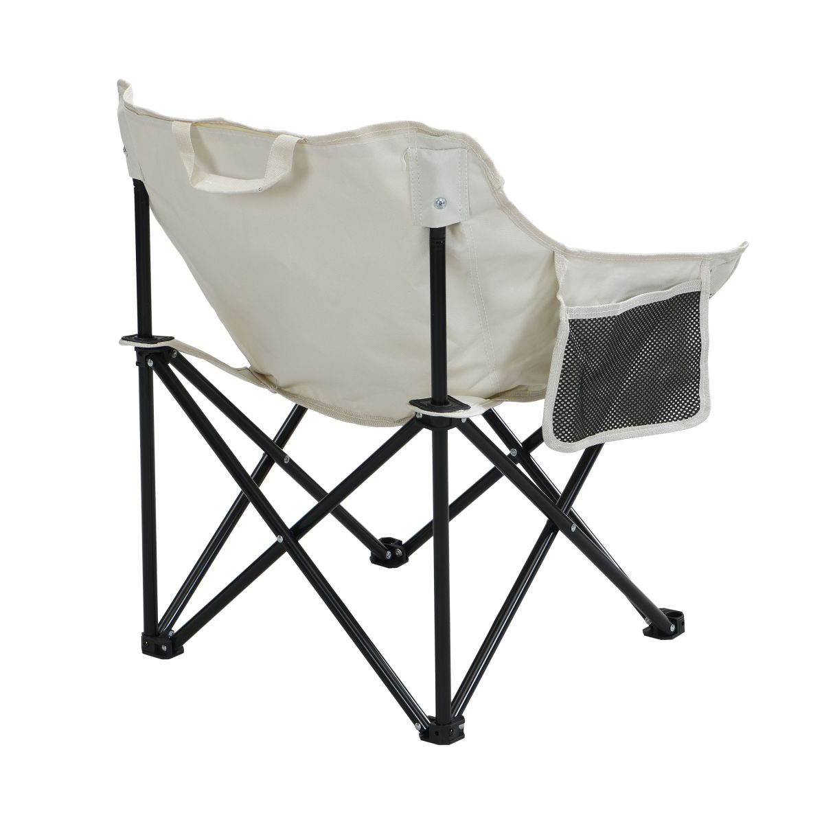 2PCS Outdoor Camping Chairs Folding/Portable, Carry Bag ,Beige