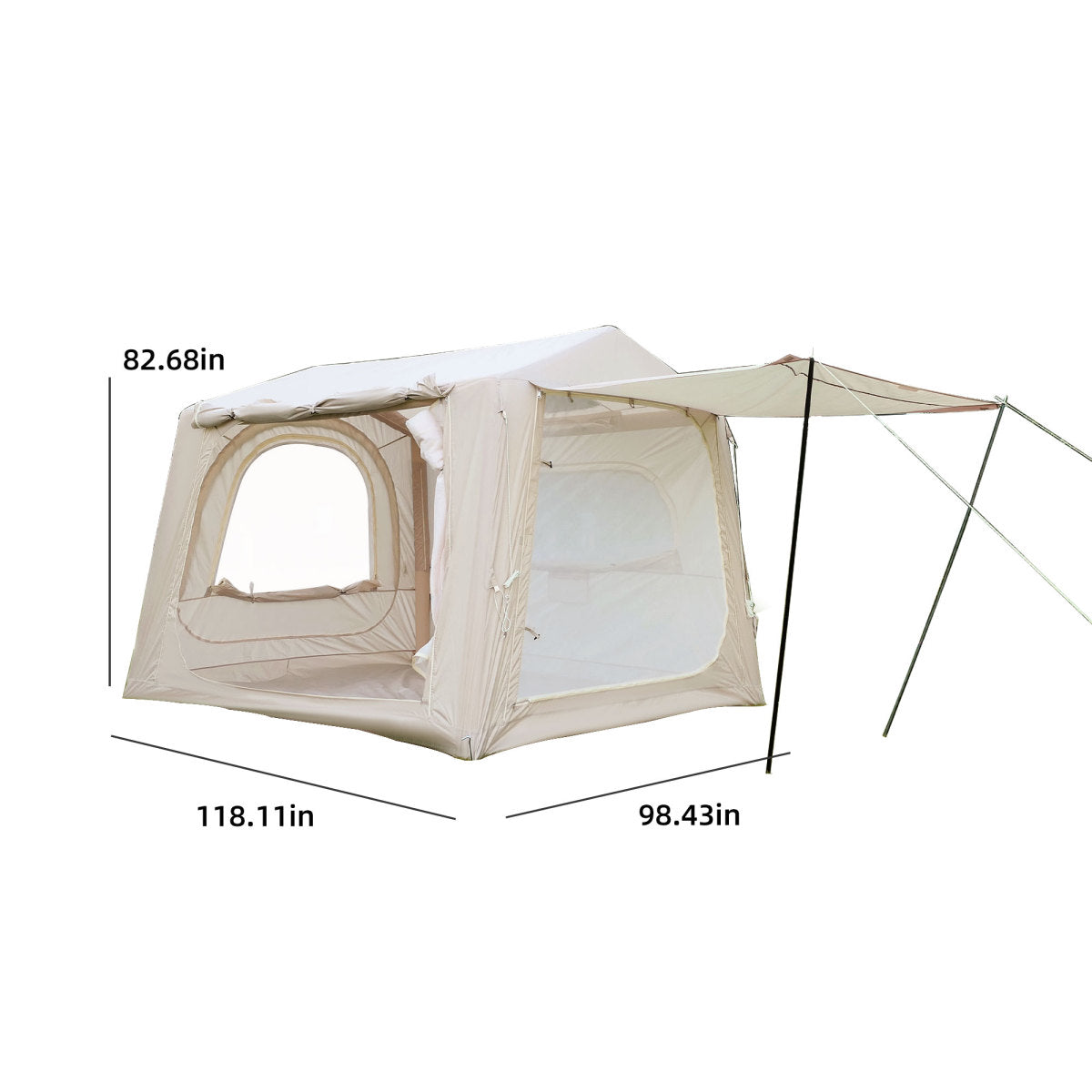 Inflatable Tents for Camping,suv tent , Easy Setup InflatableTent 4 Season Tent, Waterproof Oxford Air Glamping Tents for Camping Adult 4/6/8 Person