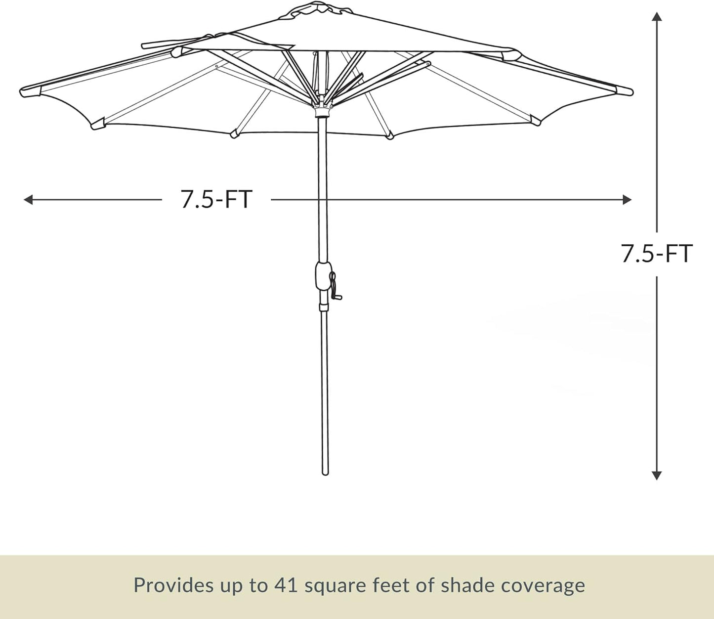 Blue Wave NU6828 Bistro 7.5-ft Hexagon Navy Blue-Polyester Canopy Market Umbrella