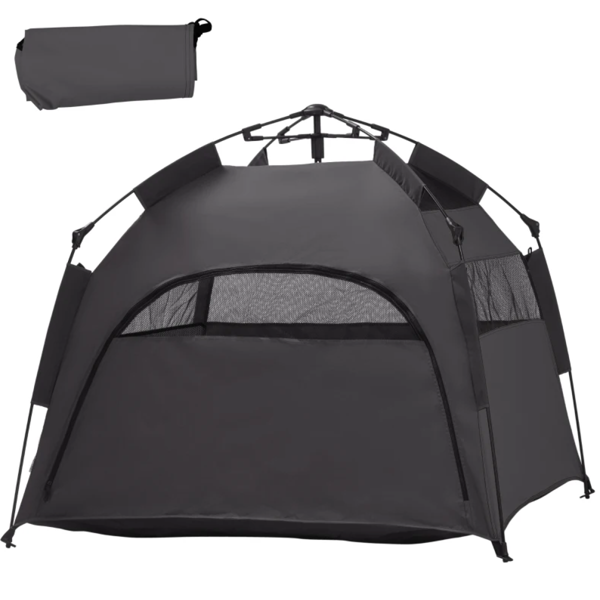 Dog Tent  with Carry Bag, for Beach, Backyard, Home, Dark Gray