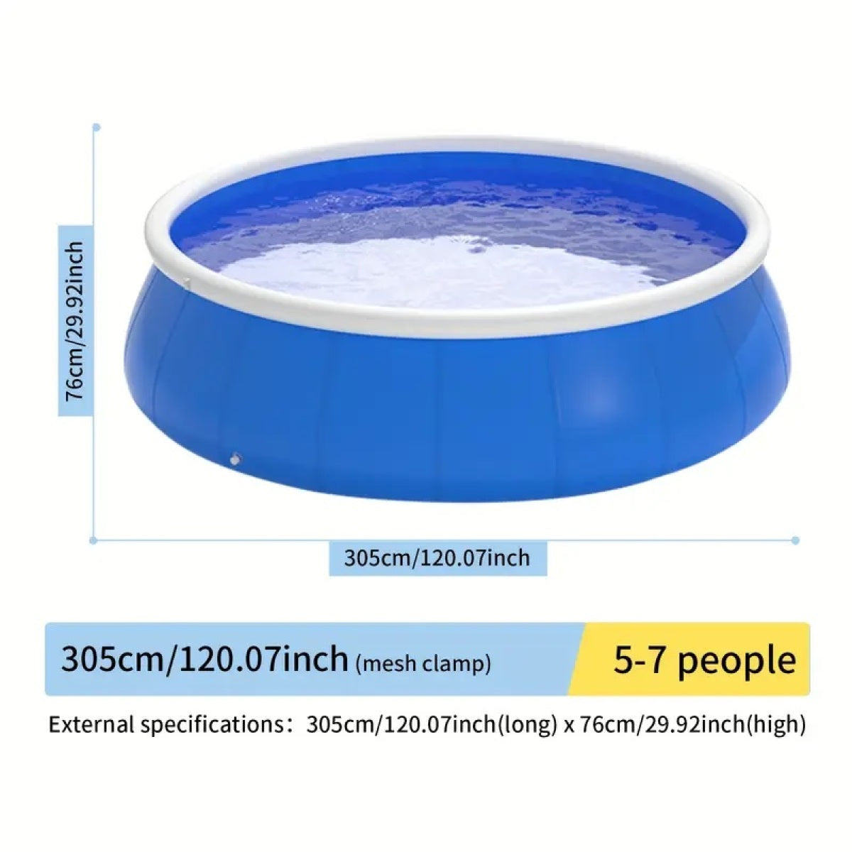 Inflatable swimming pool305*76 butterfly inflatable coil mesh pool
