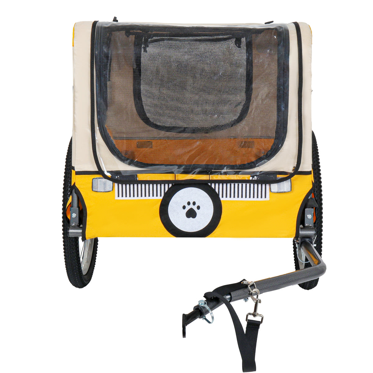 Large Folding Bike Trailer for Dogs – Heavy-Duty Steel Frame, Spacious Design with 20-Inch Wheels for All-Terrain Cycling, Jogging & Camping Adventure extra fat width 20-1/8in wheel