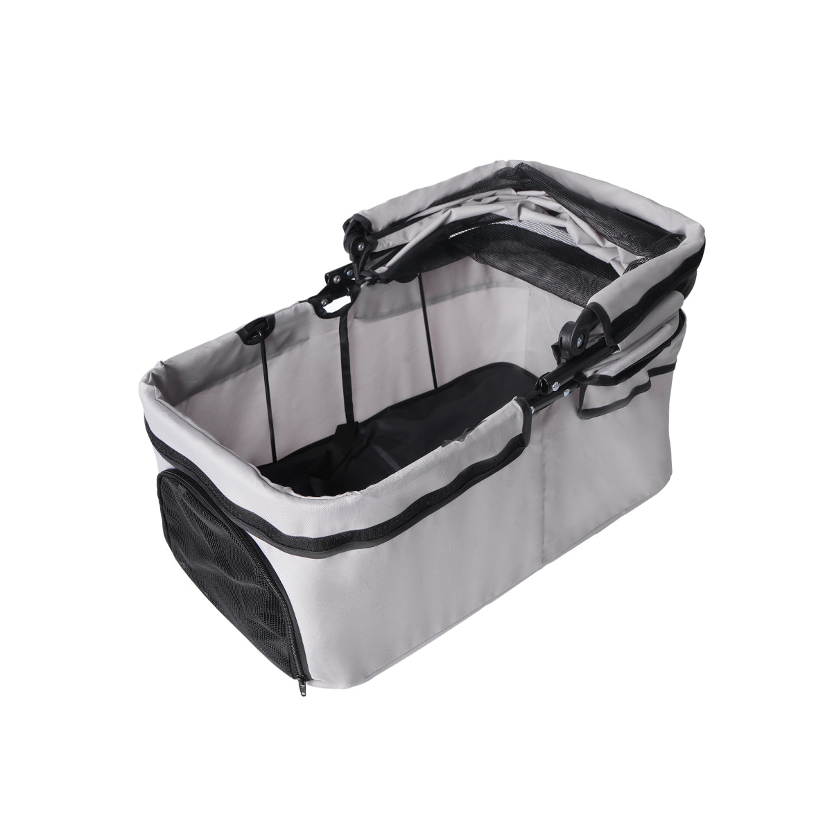 4-Wheel Foldable Pet Stroller for Dogs & Cats  360° Rotating Wheels, Separable Carrier & Travel Bag for Small Animals