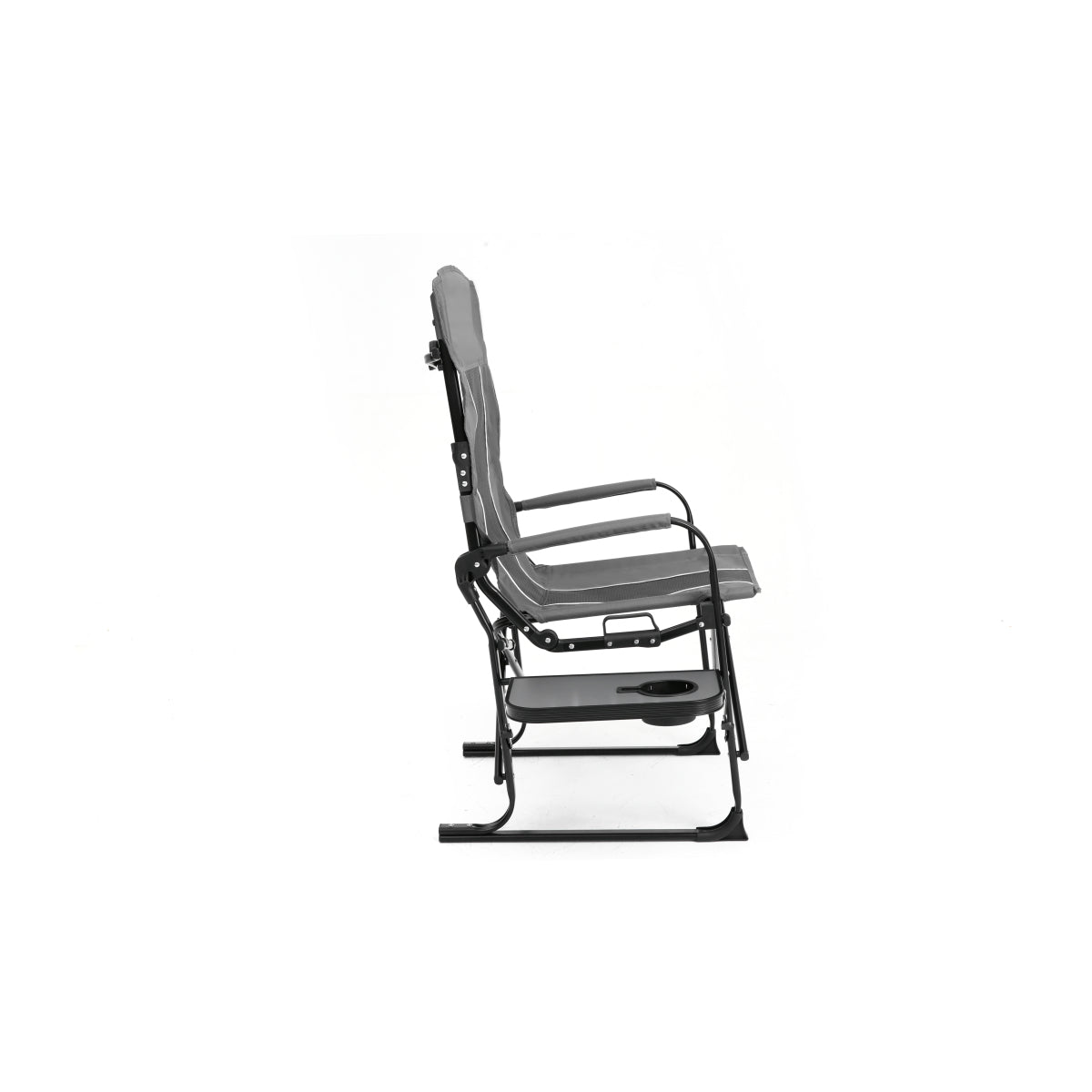 Camping Directors Chair, Heavy Duty,Oversized Portable Folding Chair with Side Table, Pocket for Beach, Fishing,Trip,Picnic,Lawn 
Grey
